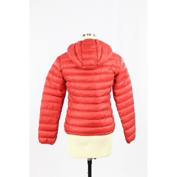 Aritzia TNA Botanie Catalina Red Down Filled Hooded Slim Puffer Jacket, Size S - Picture 3 of 16